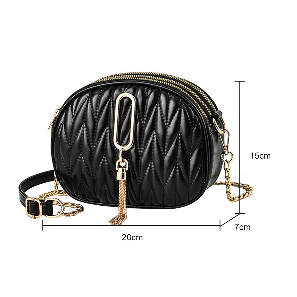 Chain Tassel Pendant Shoulder Bag for Women