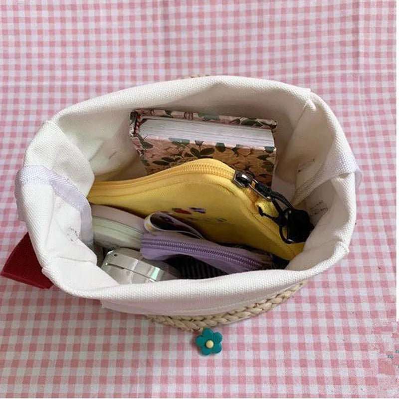 Canvas Strawberry Crossbody Bag Cartoon Handbag Purse
