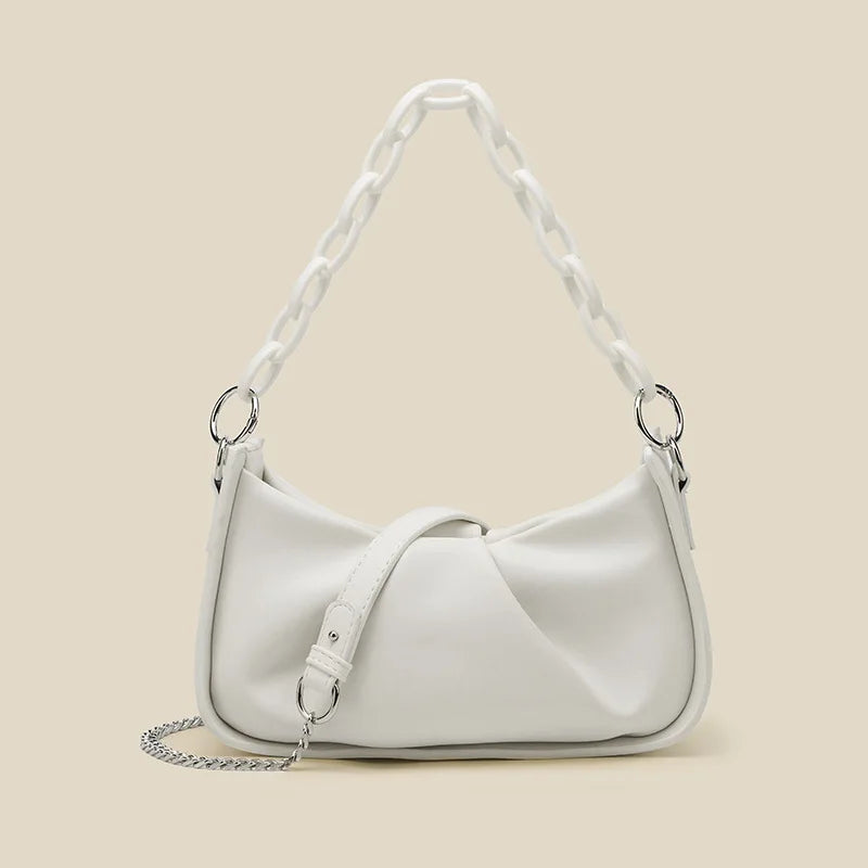 Messenger Handbags Hot Style Fold Soft Dumpling Bag Female Chain