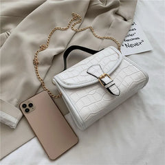 Crocodile Pattern One-shoulder Chain Messenger Bag