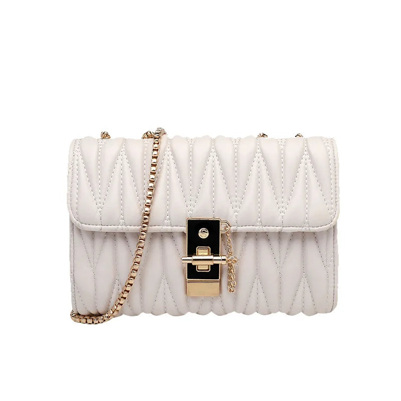 Embroidery Messenger Bag Chain Small Square Women Handbags