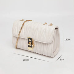 Embroidery Messenger Bag Chain Small Square Women Handbags
