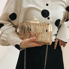 Hollow Evening Bag Women Crossbdoy Chain Purse Party Clutch