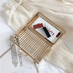 Hollow Evening Bag Women Crossbdoy Chain Purse Party Clutch