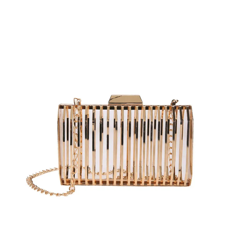 Hollow Evening Bag Women Crossbdoy Chain Purse Party Clutch