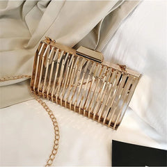 Hollow Evening Bag Women Crossbdoy Chain Purse Party Clutch