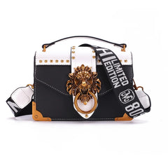 Metal Lion Head Mini Shoulder Bag Crossbody Women Handbags