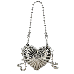 Metal Lipstick Bag for Women Dinner Shell Bag