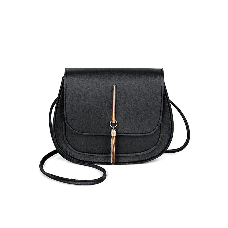 Mini Fringed Square PU Leather Shoulder Bag
