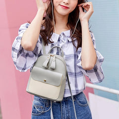 Mini Backpack Women PU Leather Shoulder Bag For Teenage Girls Children
