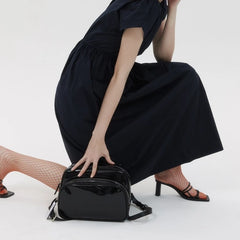 Women's Leather Mini Backpack - Casual Double-Shoulder Bag