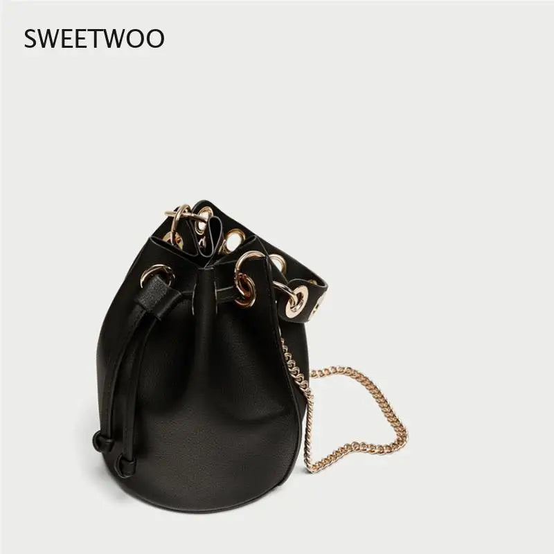 Mini Bucket Women Handbag Pu Leather Crossbody Bag