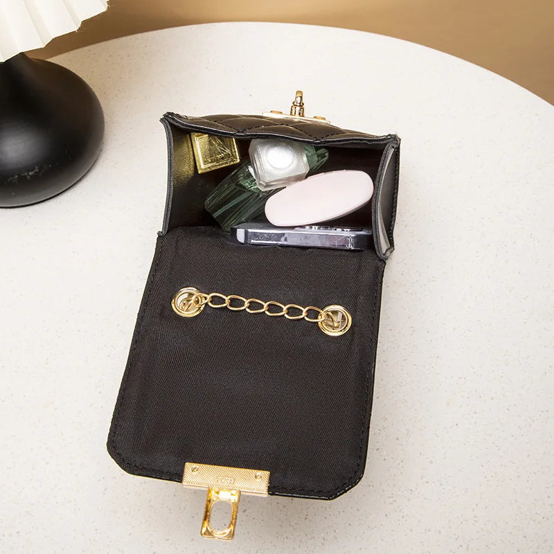 Mini Flap Shoulder Bag Small Crossbody Bag for Women All-match Ladies Clutch Pur