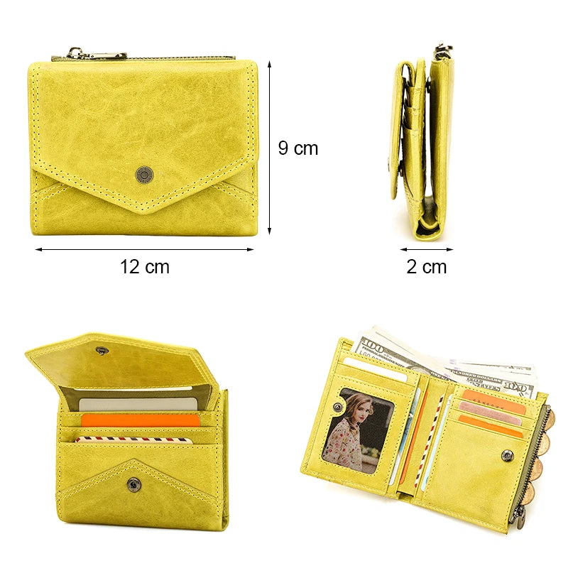 Mini Lederen Portemonnee Vrouwen Rits Kaarthouder Kleine Geld Bag