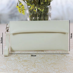 Moon Portfolio Handbag Leather Shoulder Bag for Women