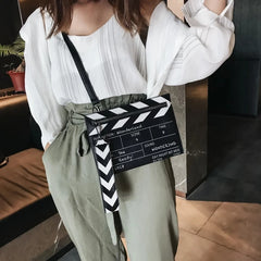 Movie Prop Women Shoulder Bags Letters Clutch Bag Pu Leather
