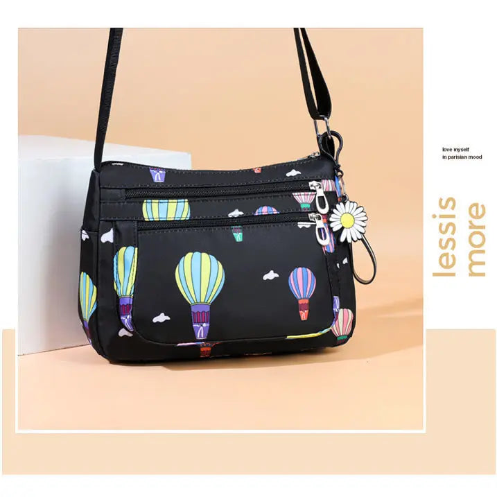 Multi-Layer Shoulder Bag Crossbody Lightweight Cloth Backpack