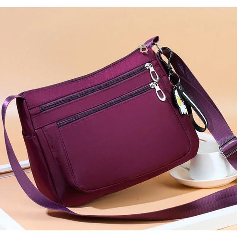 Multi-Layer Shoulder Bag Crossbody Lightweight Cloth Backpack