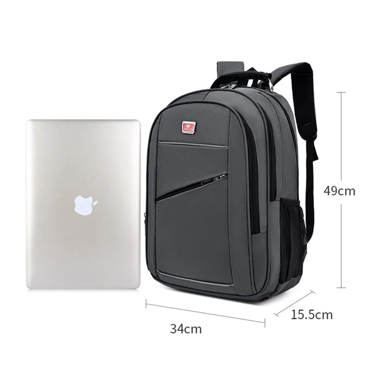 Multi-layer Zipper Backpack Men Computer Business Backpack