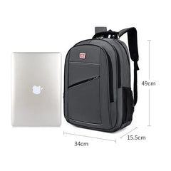 Multi-layer Zipper Backpack Men Computer Business Backpack