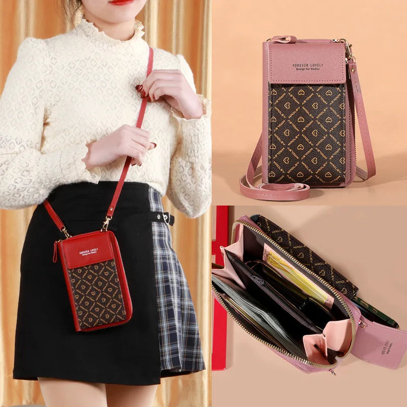Flower Print Shoulder Bag Women's Clutch Wallet Handbag
