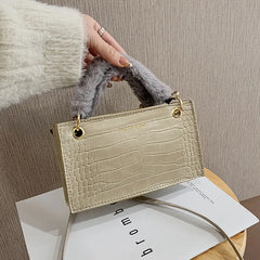 Animal Prints Handbag PU Leather Chain Strap Shoulder Bag