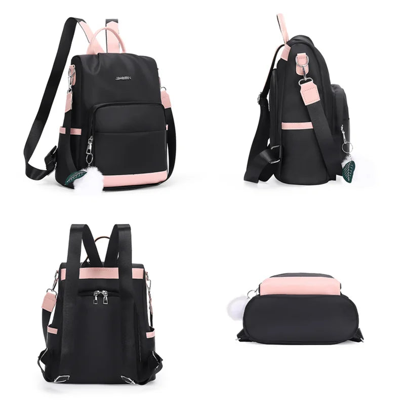 Anti-theft Women Backpacks Oxford Cloth Shoulder Bags for Teenagers Girls Large