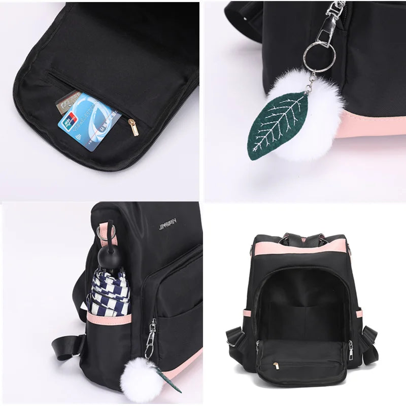 Anti-theft Women Backpacks Oxford Cloth Shoulder Bags for Teenagers Girls Large