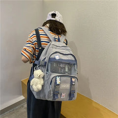 Nylon Women Backpacks Waterproof Rucksack for Teen Girls School Bag