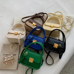 Green Women Handbag PU Leather Shoulder Bag Small Totes Crossbody Bag
