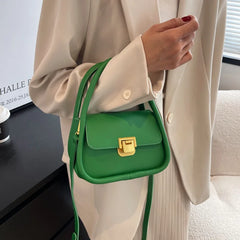 Green Women Handbag PU Leather Shoulder Bag Small Totes Crossbody Bag