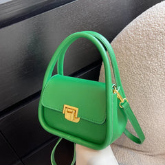 Green Women Handbag PU Leather Shoulder Bag Small Totes Crossbody Bag