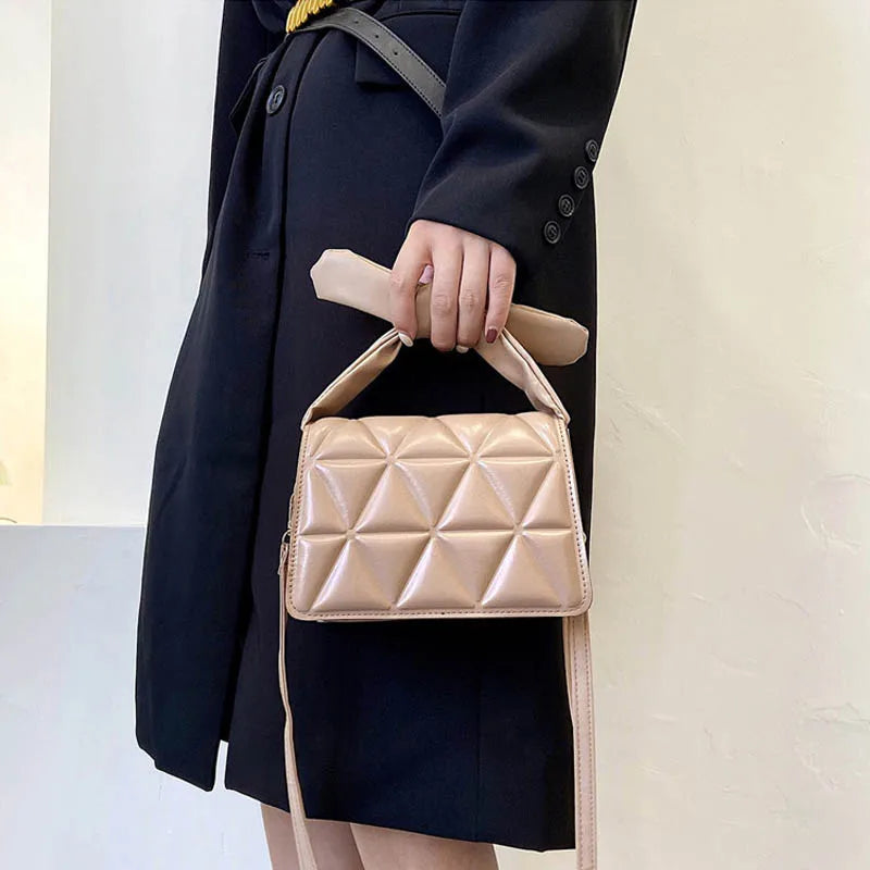 Women's Solid Handbag Purse Small Square Messenger Bag
