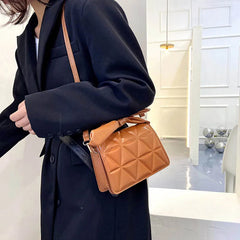 Women's Solid Handbag Purse Small Square Messenger Bag