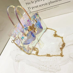 Laser Transparent Crossbody Bag Waterproof PVC Beach Bag