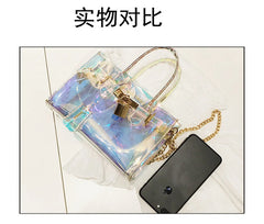 Laser Transparent Crossbody Bag Waterproof PVC Beach Bag