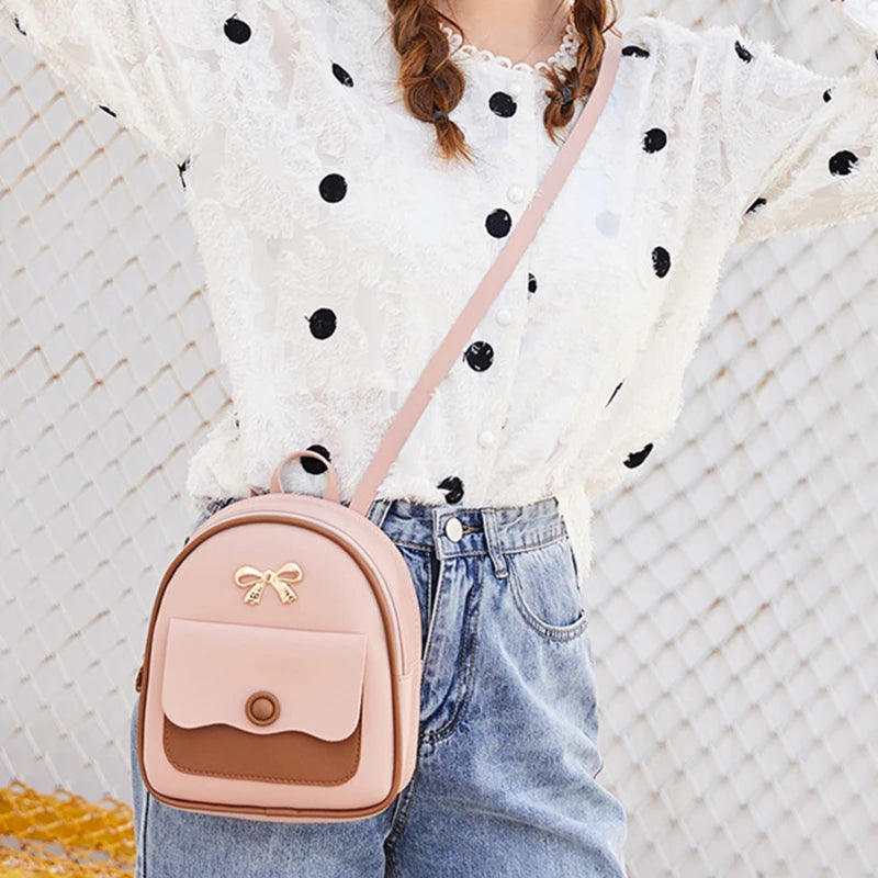 Girls' Mini Backpack Small Backless Bag Multi-Functional