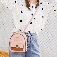Girls' Mini Backpack Small Backless Bag Multi-Functional