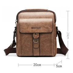Man Shoulder Briefcases Bags Business Bag PU Leather Sports Casual Messenger Bag