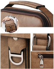 Man Shoulder Briefcases Bags Business Bag PU Leather Sports Casual Messenger Bag