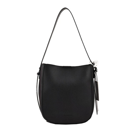 PU Leather Women Shoulder Bags Daily Tote Soft Bucket High Capacity Crossbody La