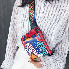 Graffiti Hip-Hop Women Waist Bag Belt Phone Money Pack