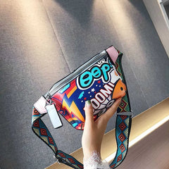 Graffiti Hip-Hop Women Waist Bag Belt Phone Money Pack