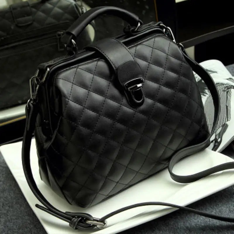 Vintage Women Doctor Bag Clutch Handbag