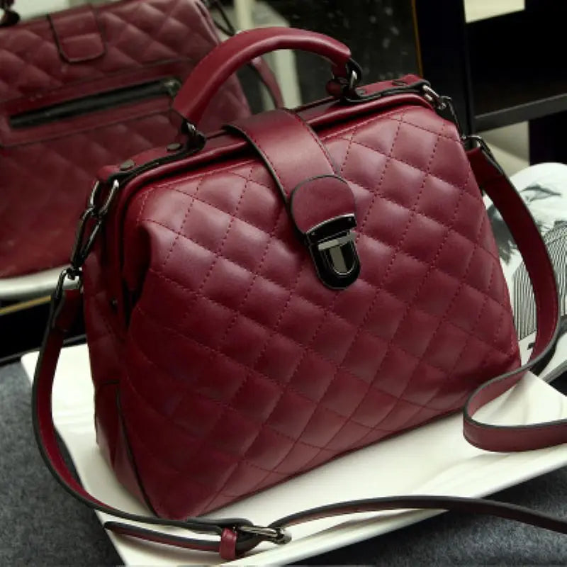 Vintage Women Doctor Bag Clutch Handbag