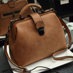 Vintage Women Doctor Bag Clutch Handbag
