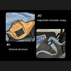 Women's High Cowboy Shoulder Bag Crossbody Chest Pack Big Capacity Tote Purse