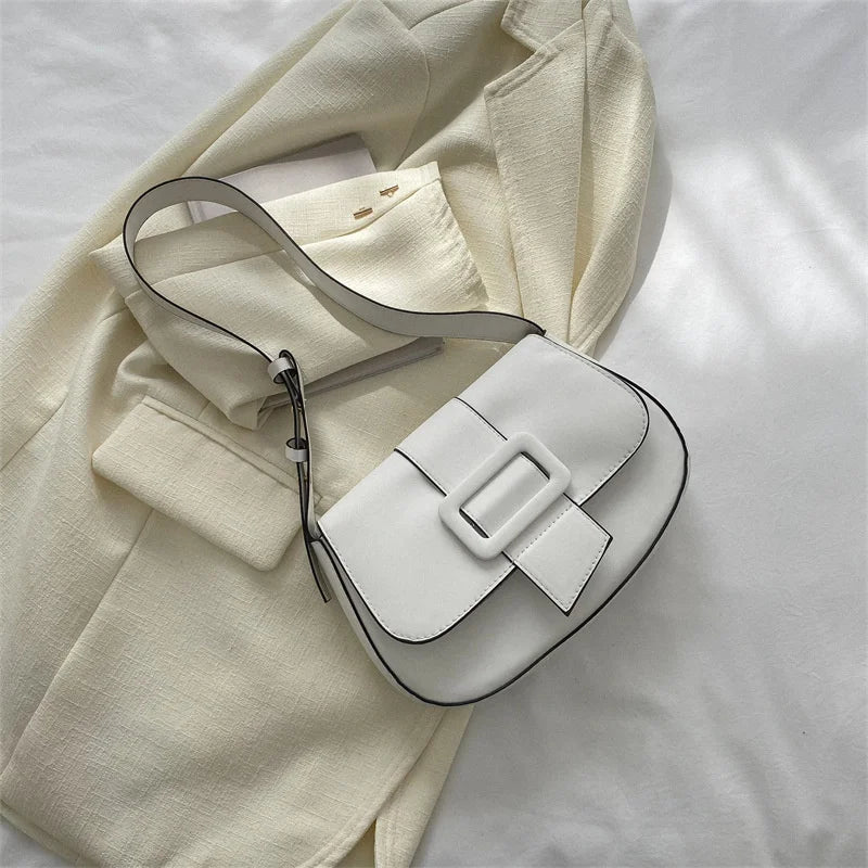 Soft Leather Shoulder Bag Women's Solid Handbag