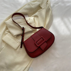Soft Leather Shoulder Bag Women's Solid Handbag