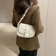 Soft Leather Shoulder Bag Women's Solid Handbag